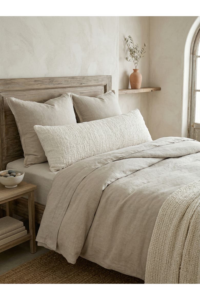 Cozy Cotton Boucle Body Pillow Cover Only, Alternate, color, Ivory