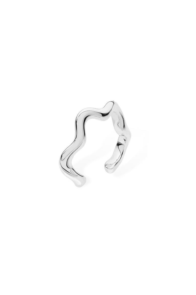 Splash Ear Cuff, Main, color, Sterling Silver