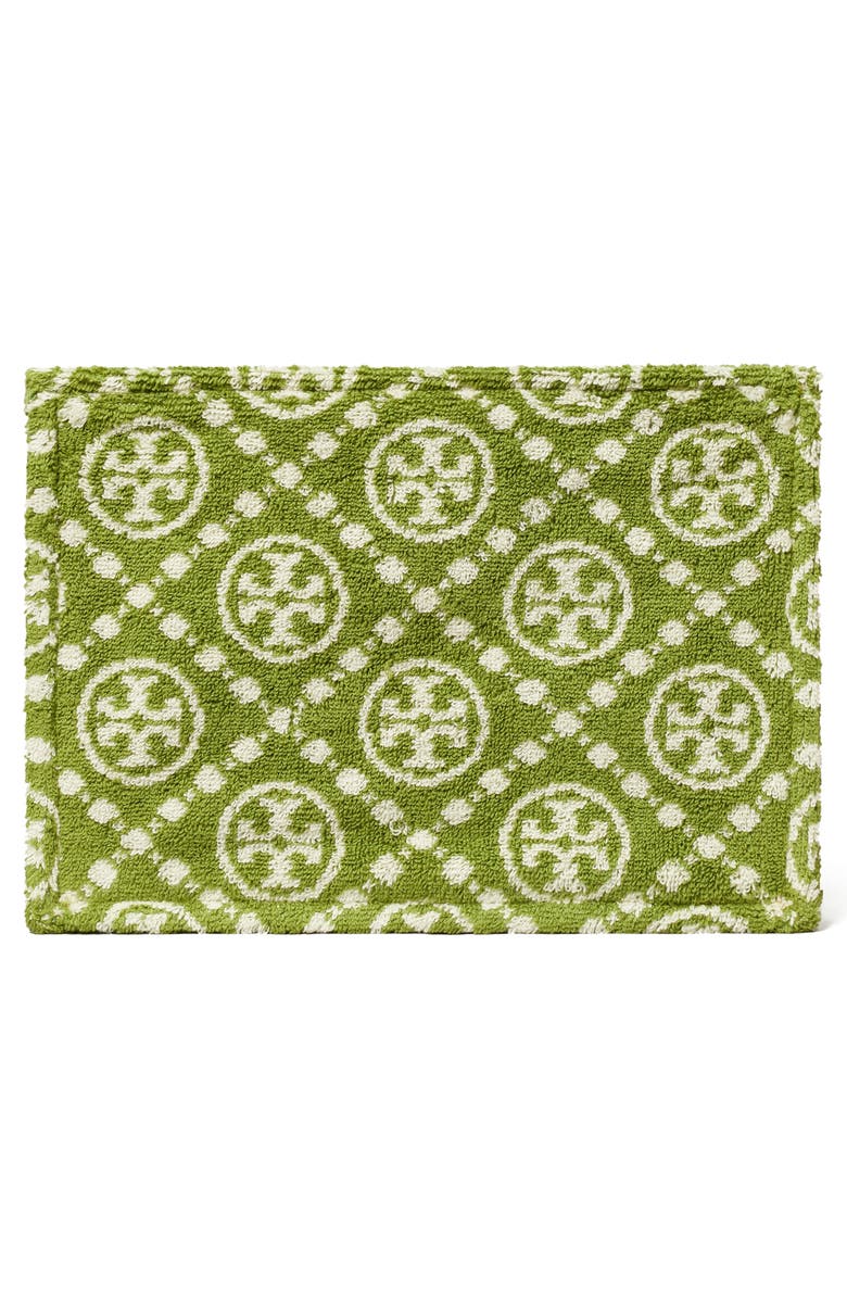Tory Burch T-Monogram Terry Cloth Cosmetics Case, Alternate, color, 
