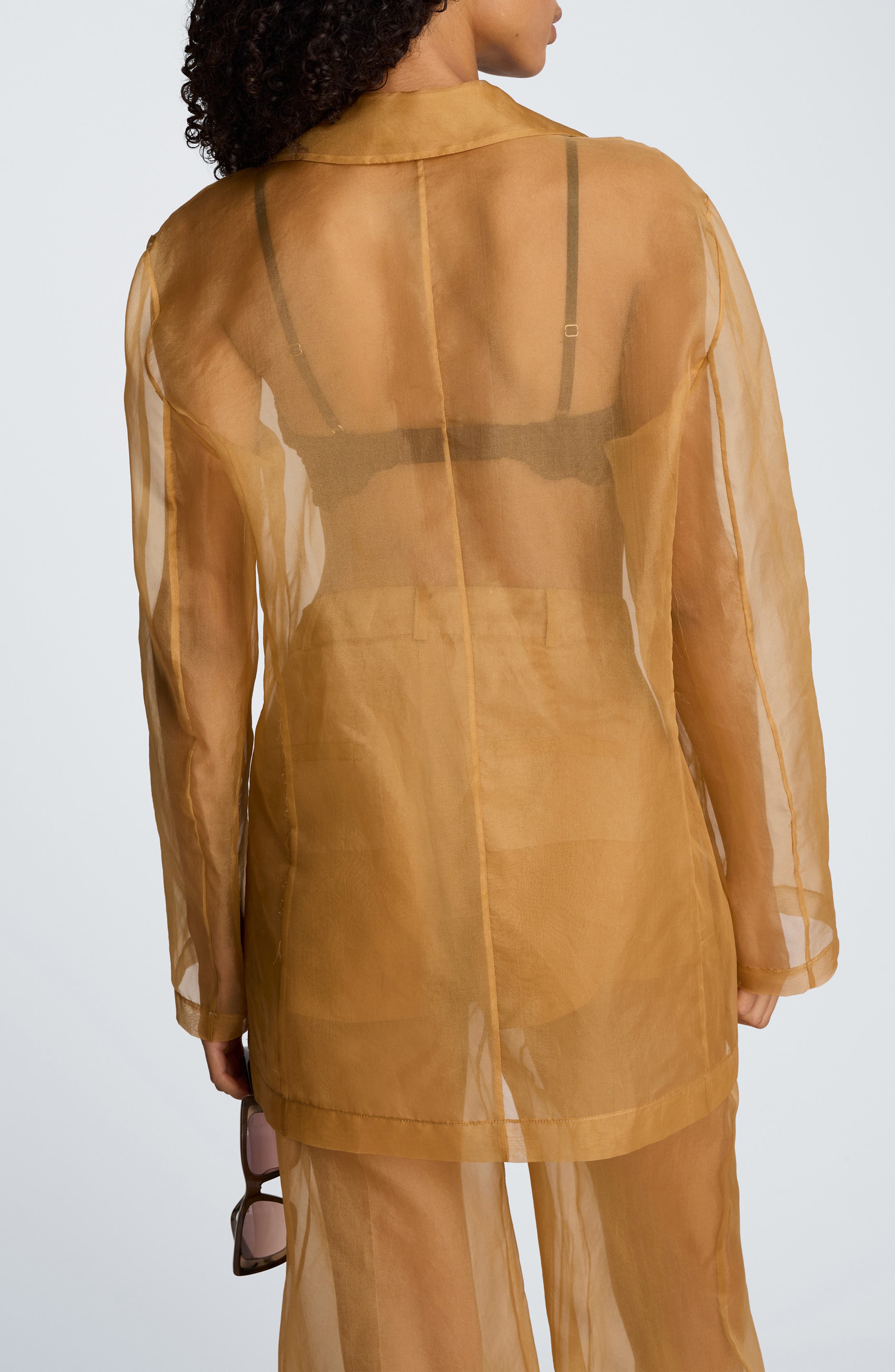 One-Button Sheer Jacket - image 2