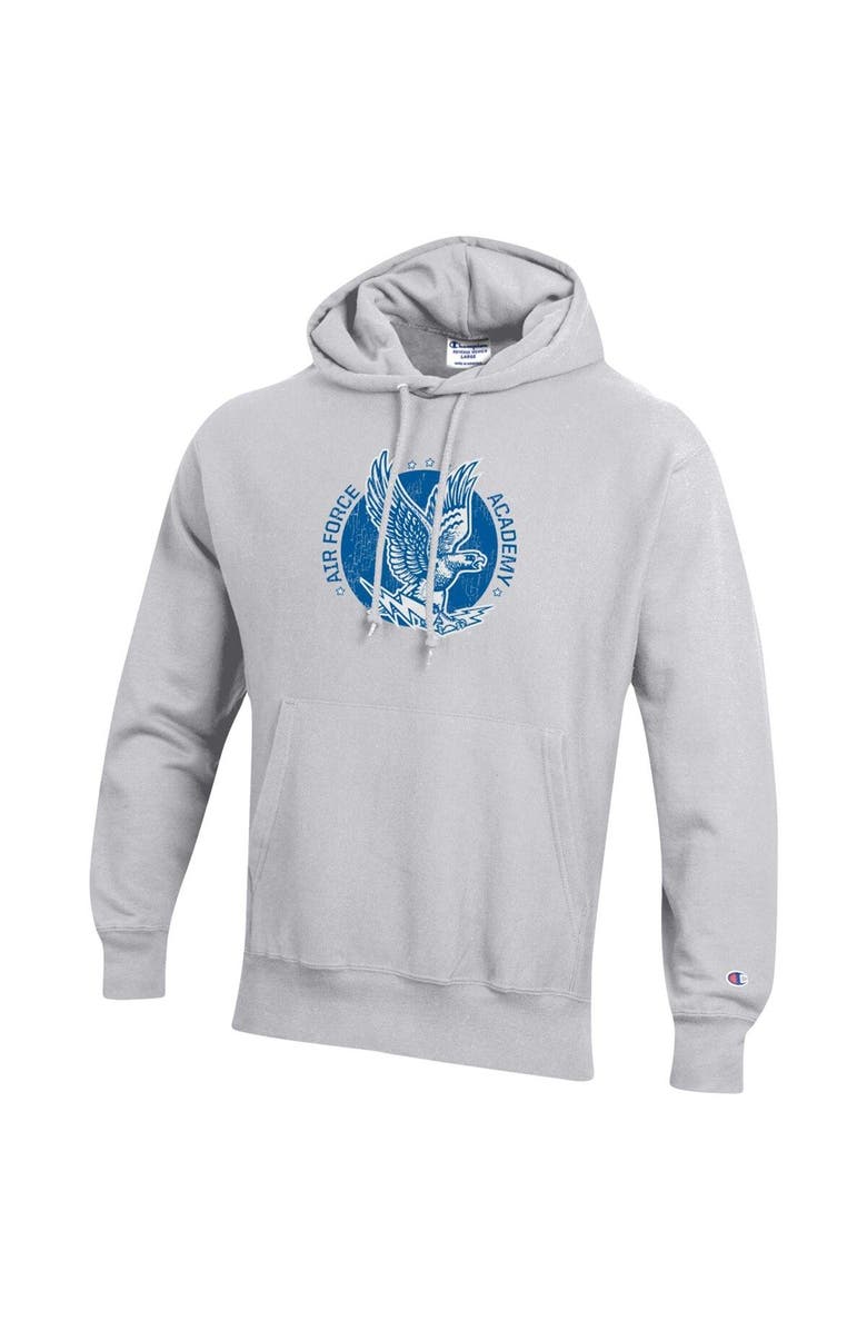 Champion Men's Champion Heathered Gray Air Force Falcons Team Vault Logo Reverse Weave Pullover Hoodie, Alternate, color, 