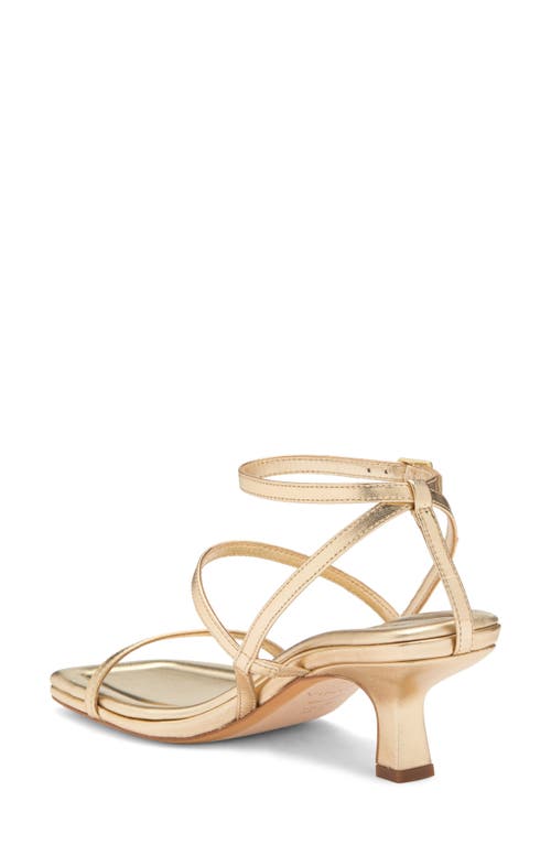 Vince Callie Kitten Heel Sandal In Gold