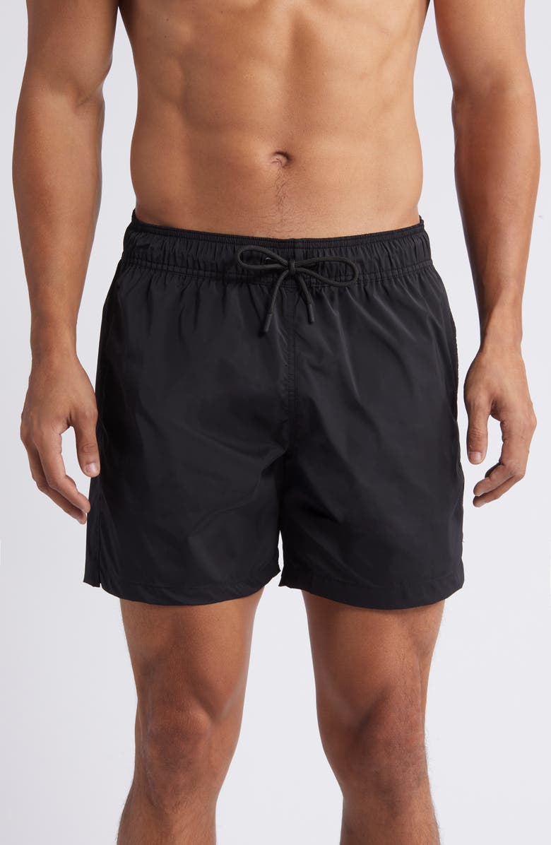 Frescobol Carioca Salvador Swim Trunks, Main, color, Black