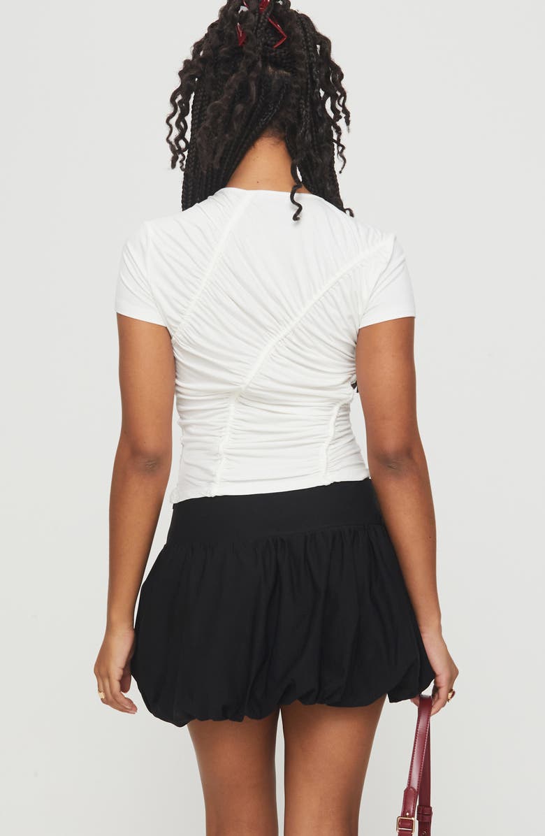 Princess Polly Mersale Bubble Hem Miniskirt, Alternate, color, Black