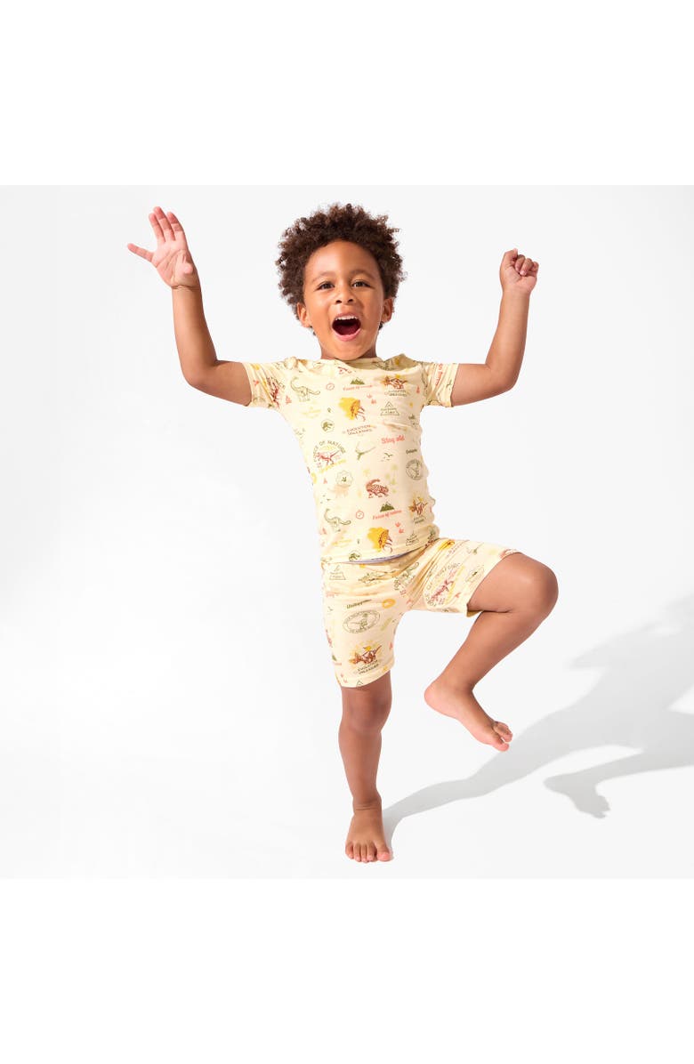 Bellabu Bear Jurassic Park Origins Kids 2-Piece Short Sleeve & Shorts Pajama Set, Alternate, color, Jurassic Park: Origins