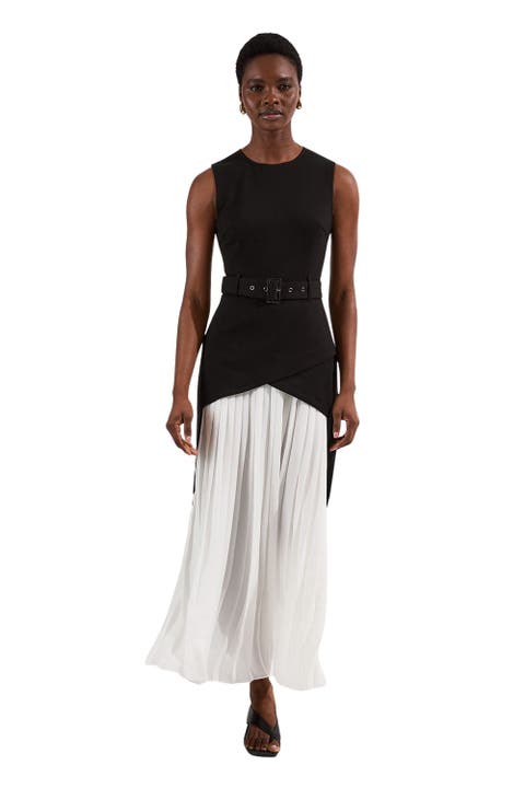 Jersey Pleated Maxi Dress