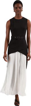 Karen Millen Jersey Pleated Maxi Dress