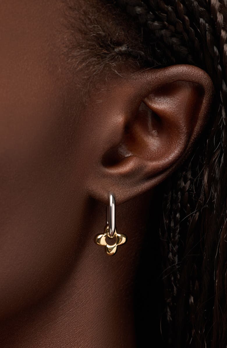 Ana Luisa Cassia Drop Hoop Earrings, Alternate, color, Gold / Silver