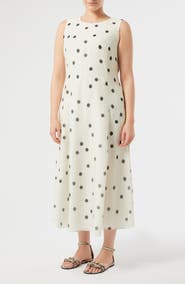 Marina Rinaldi Palato Polka Dot Cotton & Silk Voile Dress