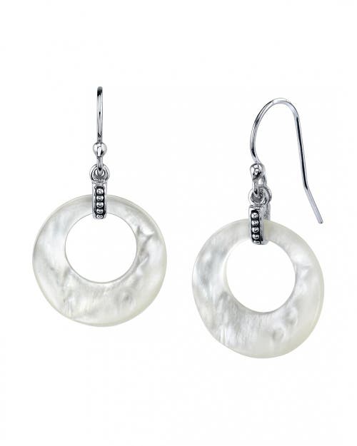 The Pearl Source Mother Of Pearl Crescent Earrings In Sterling Silver