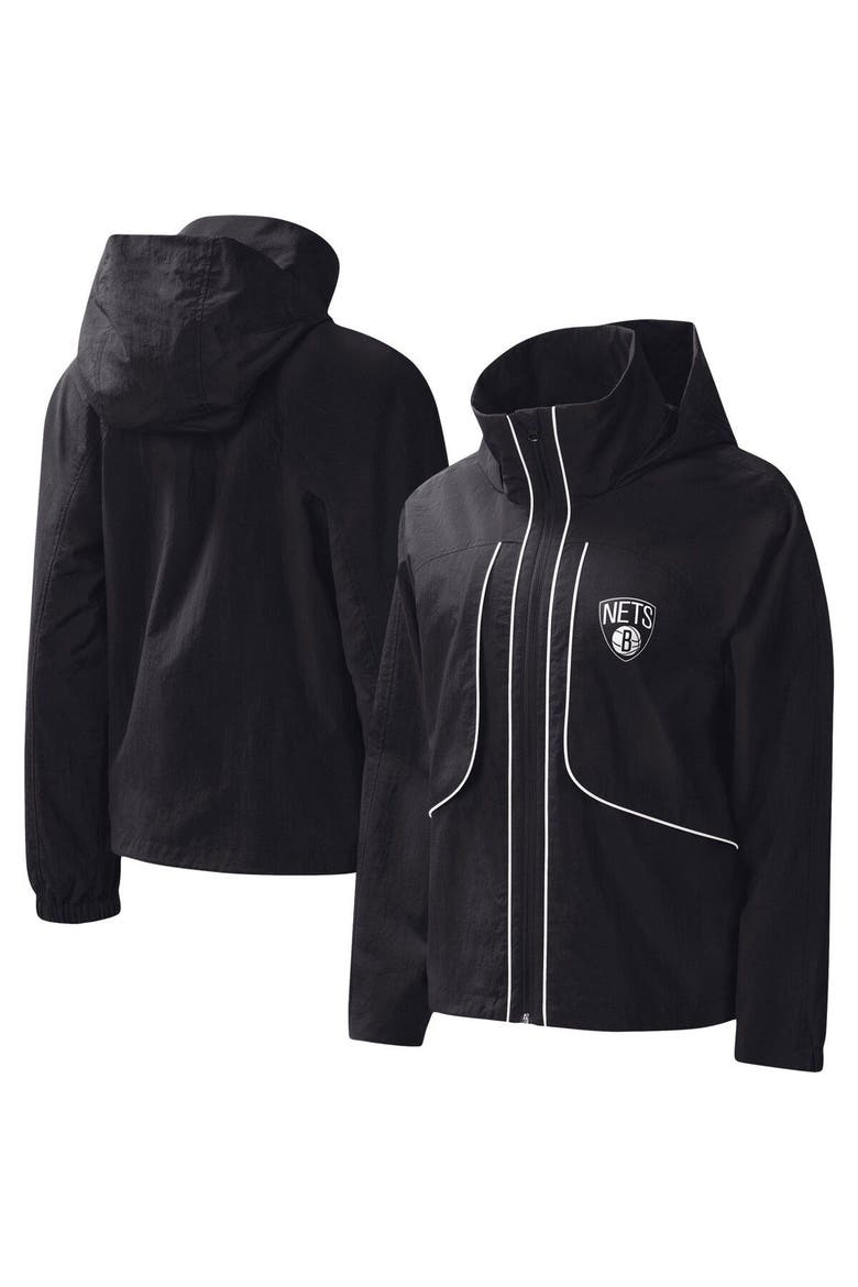 Women's G-III 4Her by Carl Banks Black Brooklyn Nets Last Shot Full-Zip Hoodie, Main, color, Black