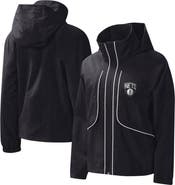 G-III 4HER BY CARL BANKS Women's G-III 4Her by Carl Banks Black Brooklyn Nets Last Shot Full-Zip Hoodie