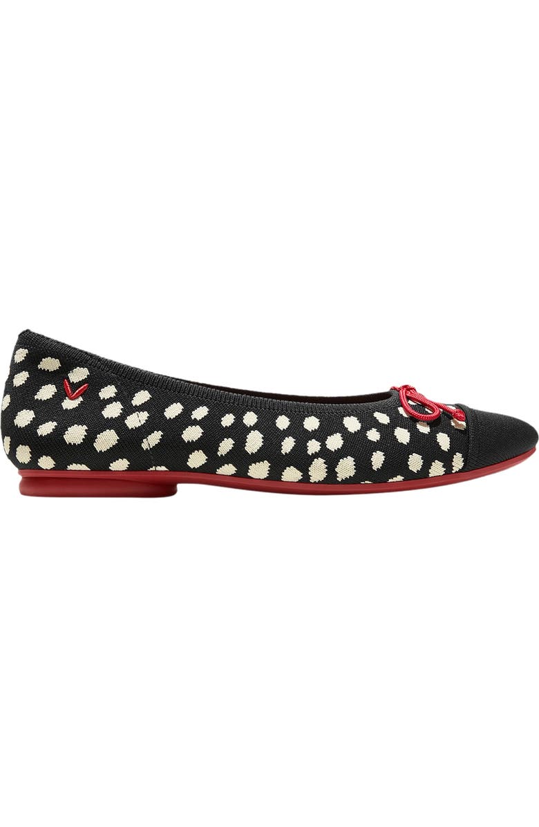 VIVAIA Almond-Toe Bow Flats, Alternate, color, Abstract Dots