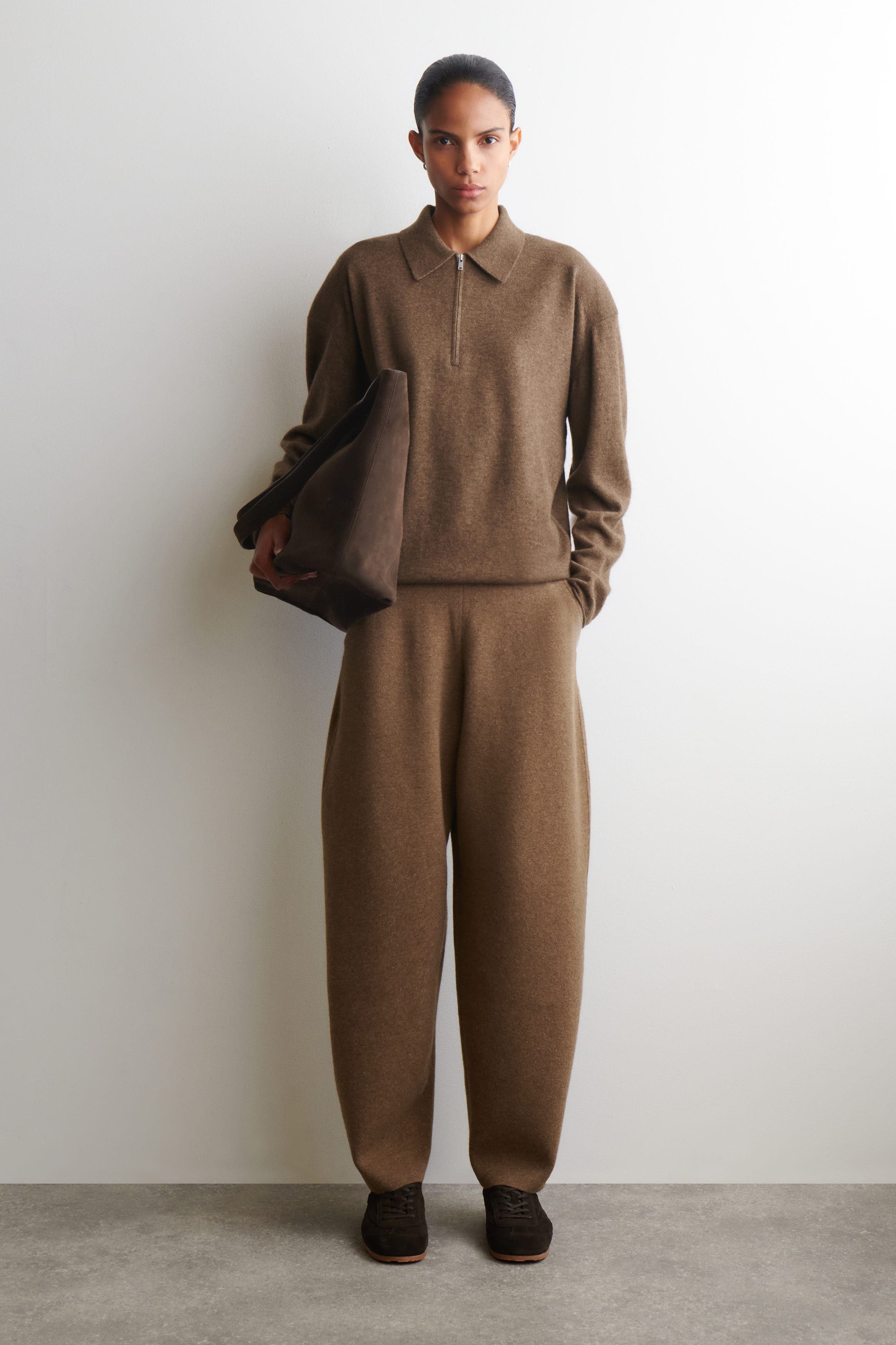 Merino Wool-Yak Zip-Up Polo Shirt - image 4