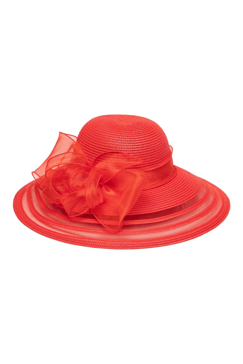 Wide Brim Hat, Main, color, RED