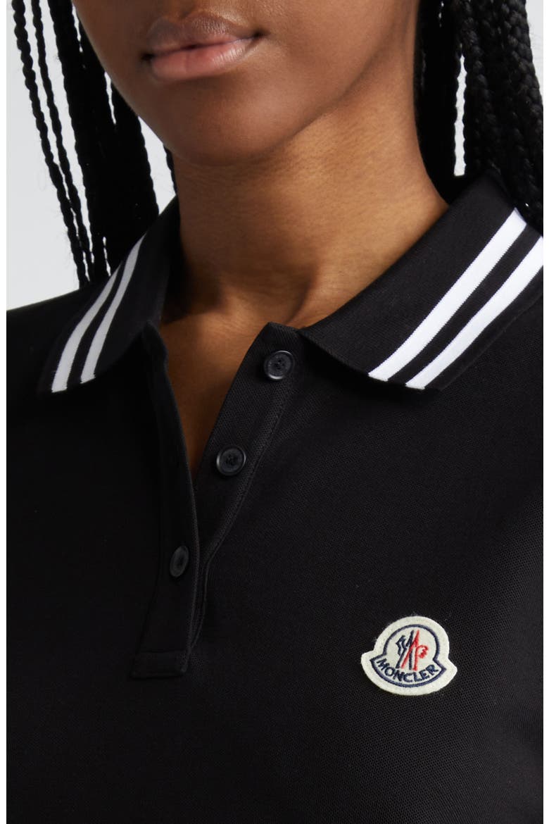 Logo Patch Cotton Piqué Knit Polo, Alternate, color, BLACK