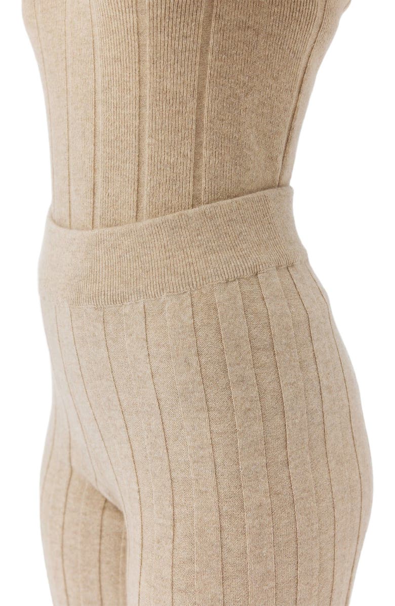 GOBI Mongolian Cashmere Textured Knit Cashmere Pants, Alternate, color, Warm Grey