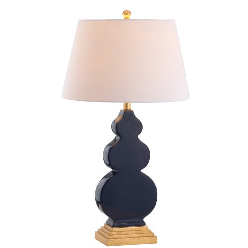 Jonathan Y Designs Carter 29in Ceramic & Resin Table Lamp In Navy/gold