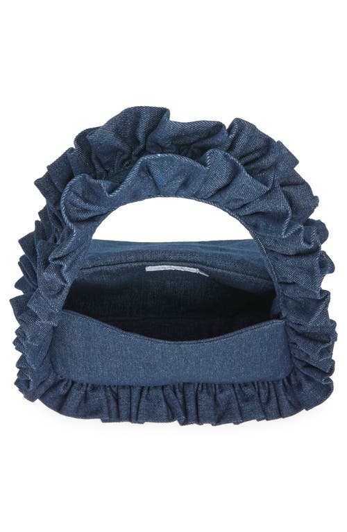 Baggy London Baguette Flap Denim Shoulder Bag In Blue