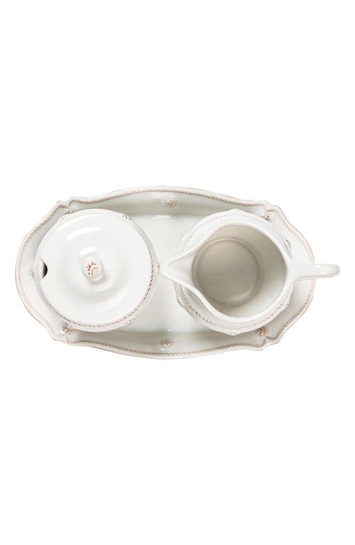 Juliska Berry & Thread Whitewash 3-piece Sugar And Creamer Set