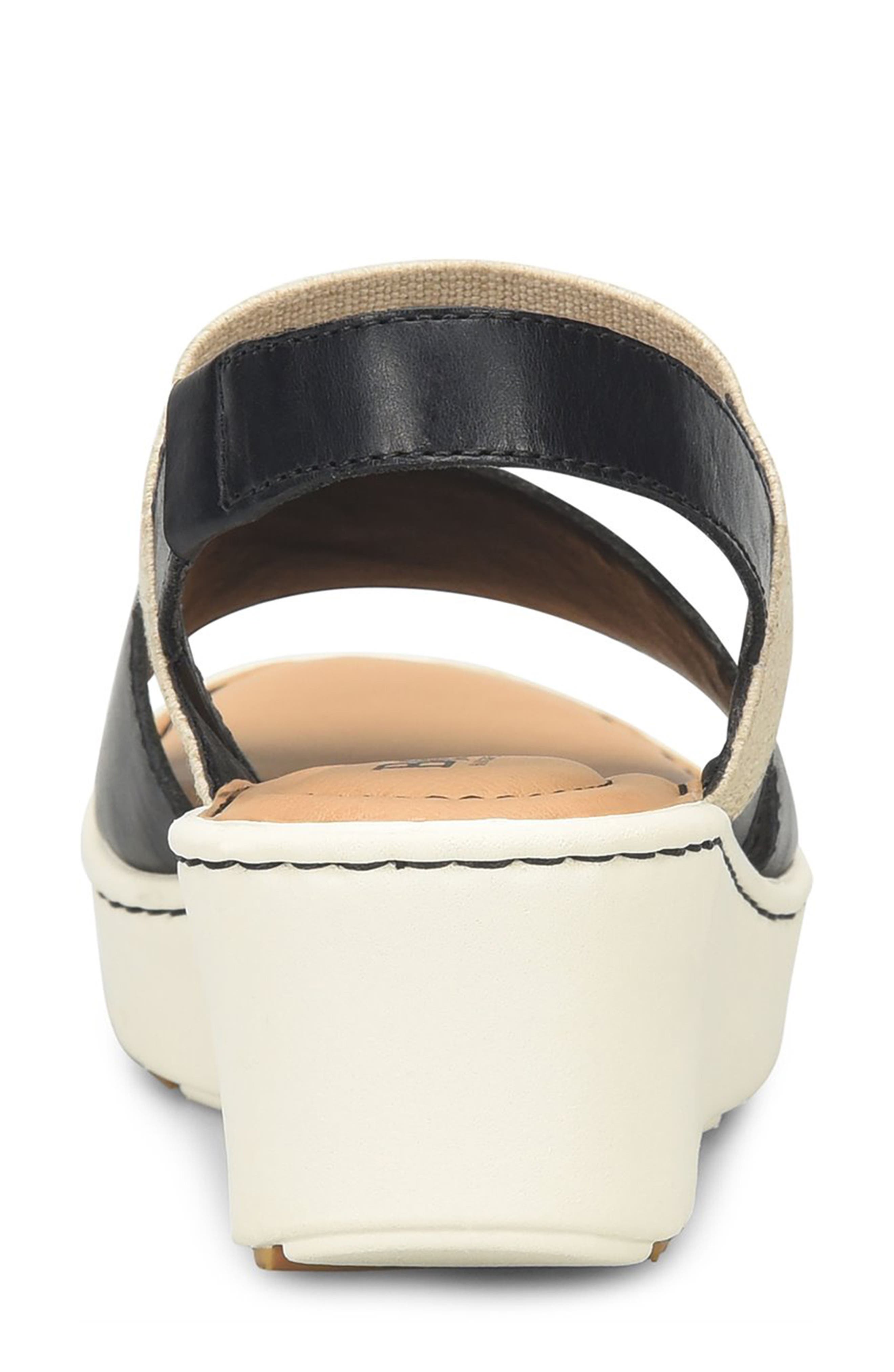 Børn Ginni Slingback Wedge Sandal, Alternate, color, Black/ Natural