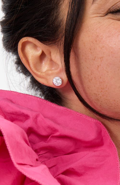 Melinda Maria Baroness Cubic Zirconia Stud Earrings In Silverhite