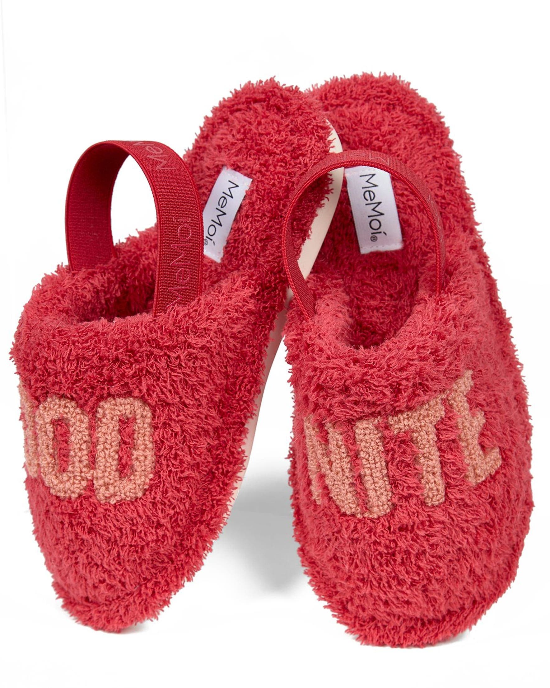 Kids' Good Nite Fluffy Slippers Scuff, Alternate, color, Fruit Punch
