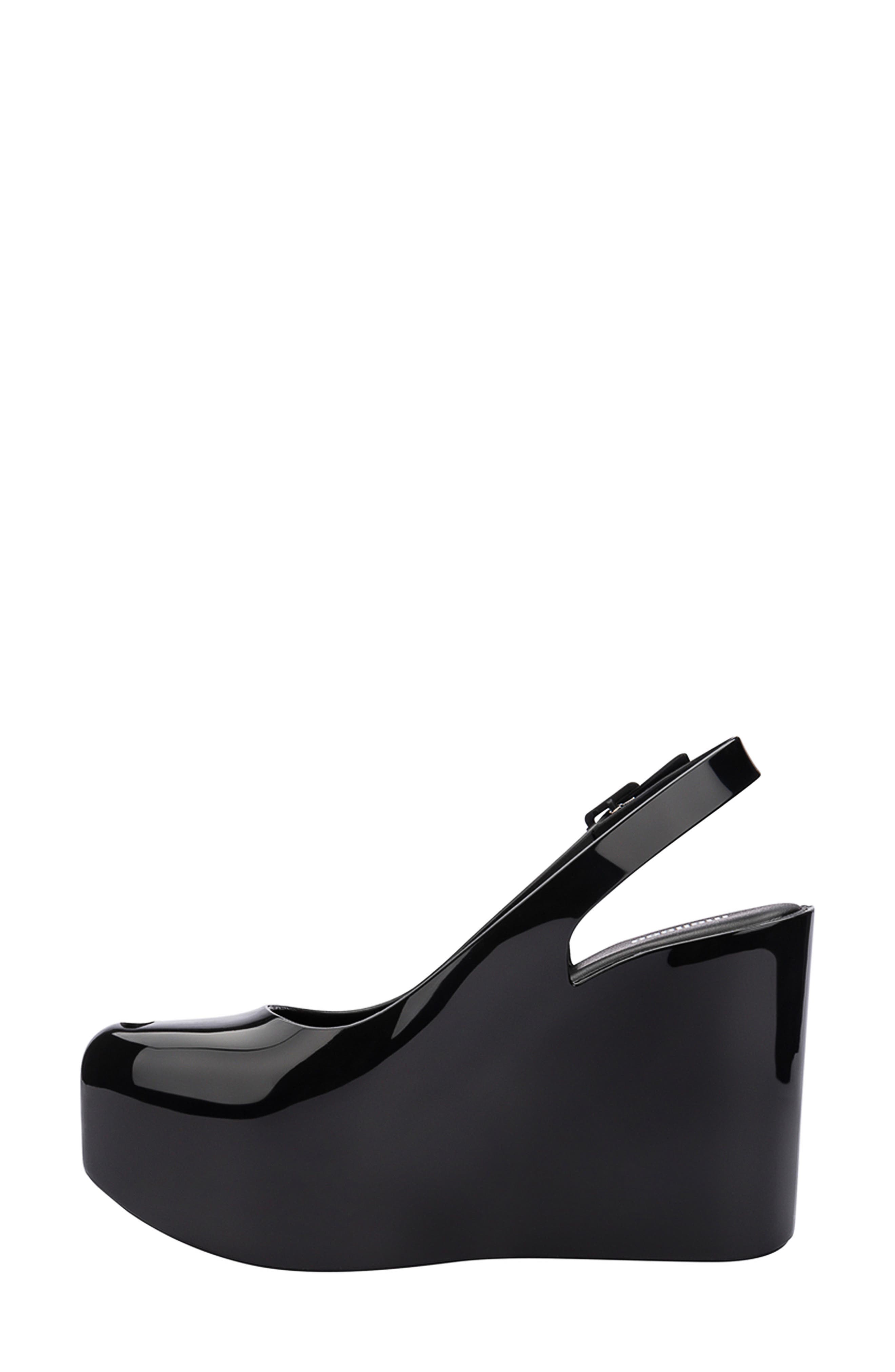 Melissa Groovy Slingback Platform Wedge Pump, Alternate, color, 