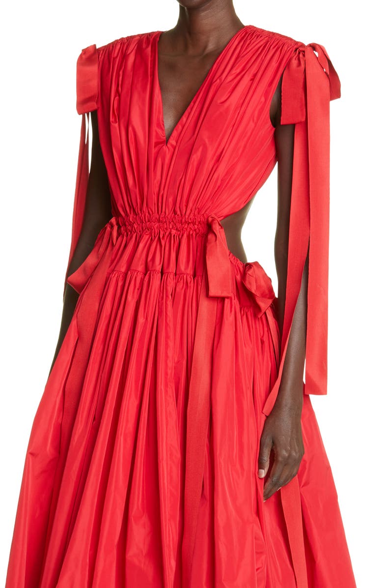 McQueen Alexander McQueen Taffeta Fit & Flare Dress, Alternate, color, 