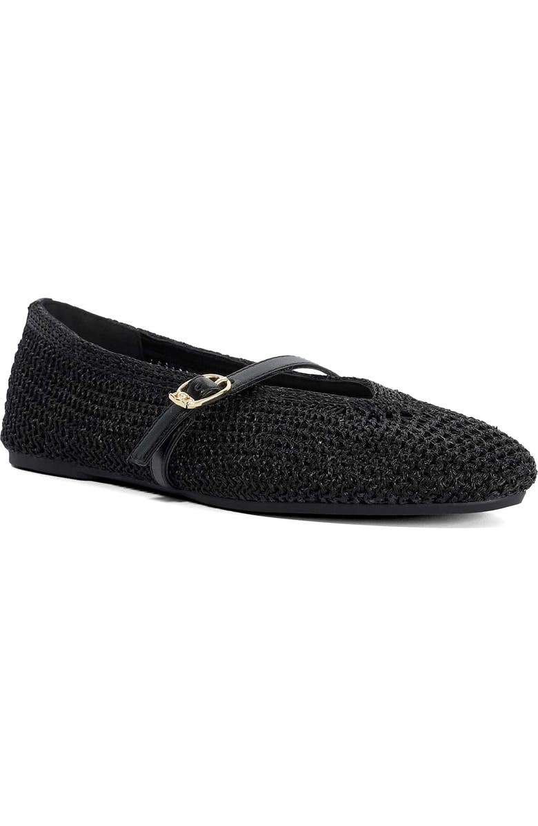 Dune London Halmada Mary Jane Flat, Main, color, Black