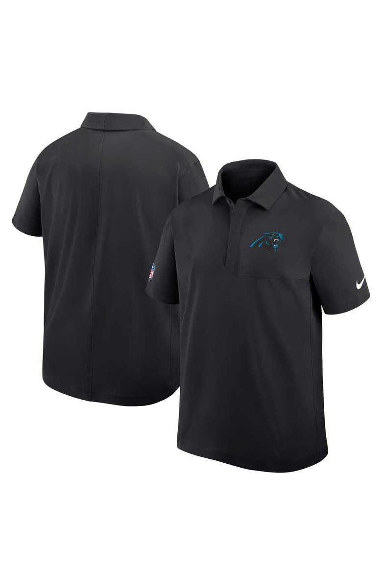 Nike Men's Nike Black Carolina Panthers Sideline Woven Dri-FIT Polo, Alternate, color, Black
