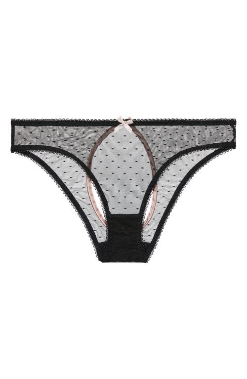 Von Follies By Dita Von Teese Coquine Open Back Bikini Briefs in Black  product