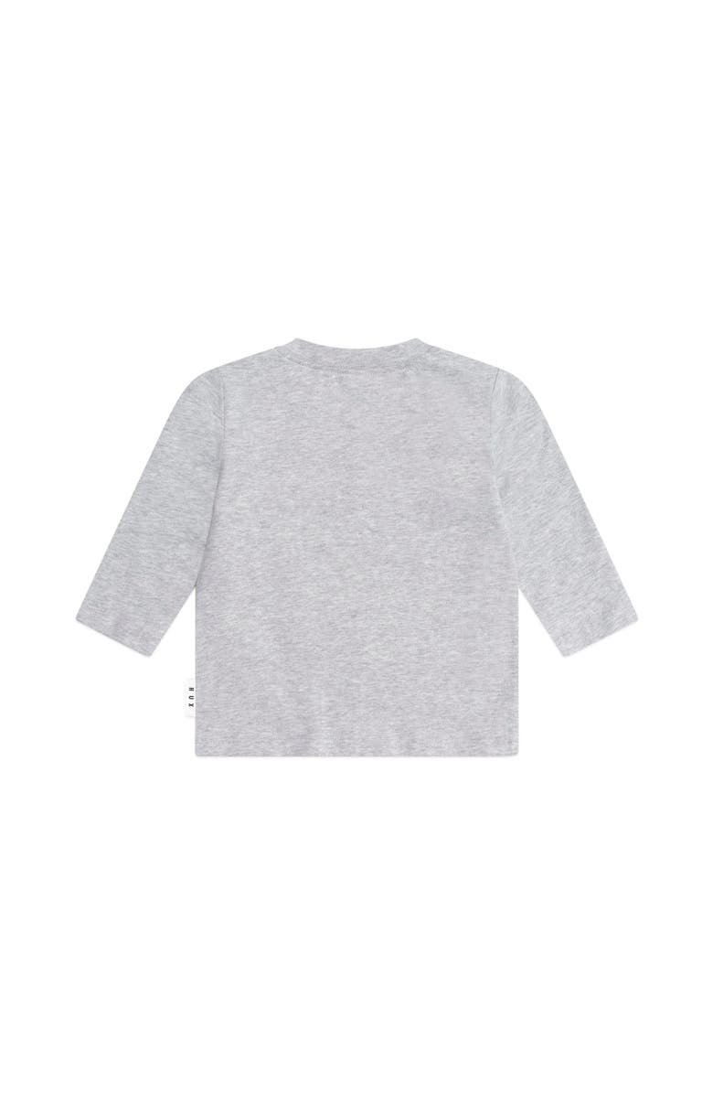 Huxbaby Sporty Huxbear Longsleeve Top, Alternate, color, Grey Marle