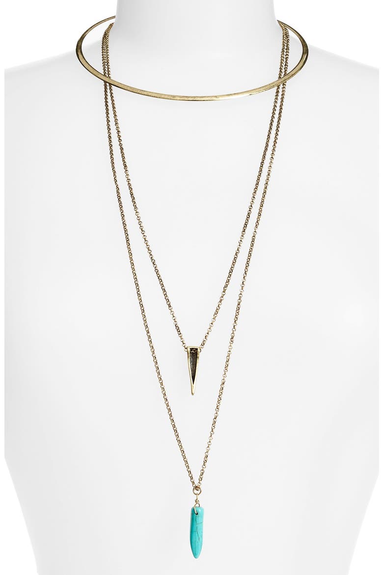 3-in-1 Choker Necklace, Main, color, GOLD
