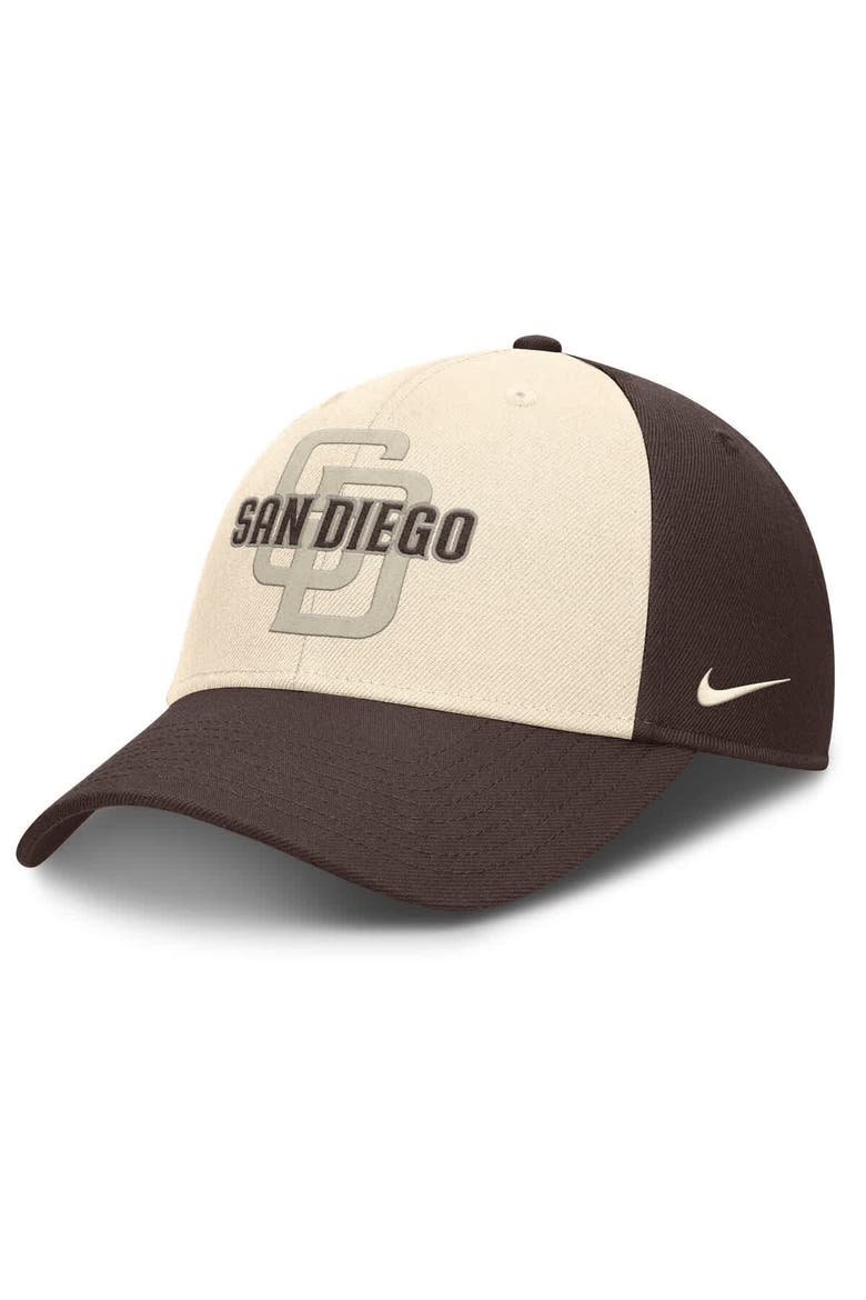 Men's Nike Brown/Natural San Diego Padres Statement Club Performance Adjustable Hat, Alternate, color, Brown