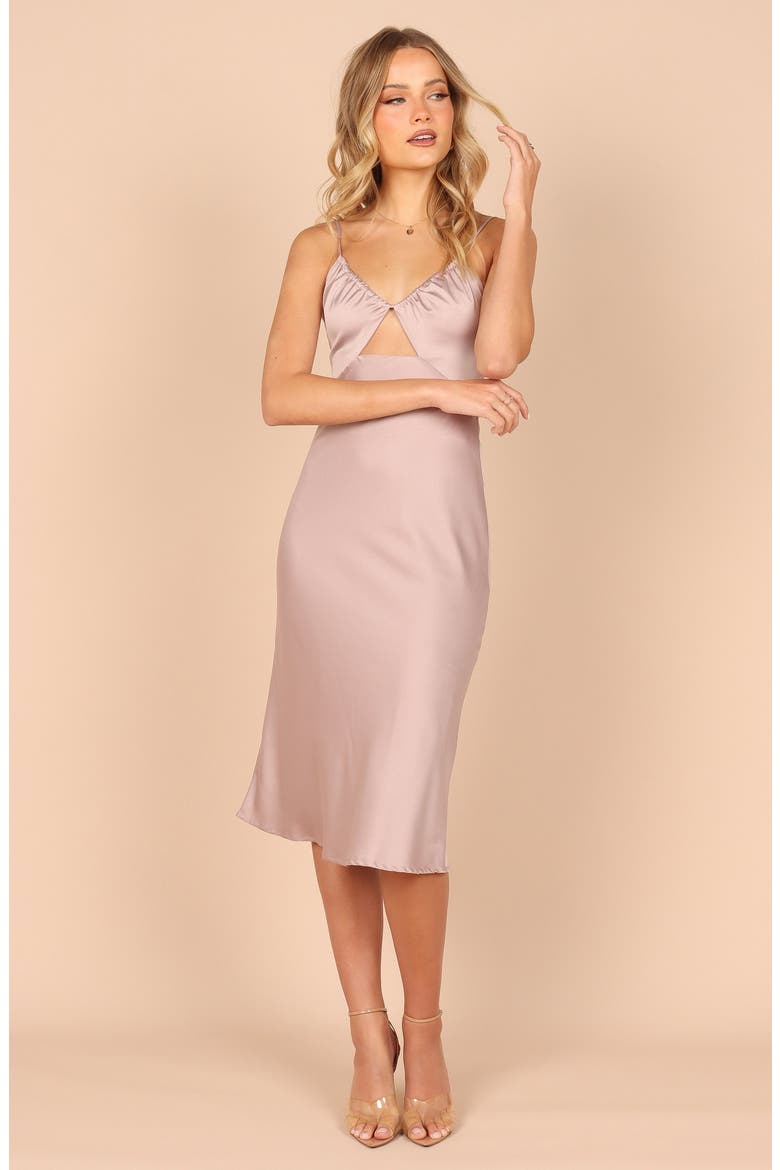 Poppy Cutout Midi Dress, Alternate, color, LILAC