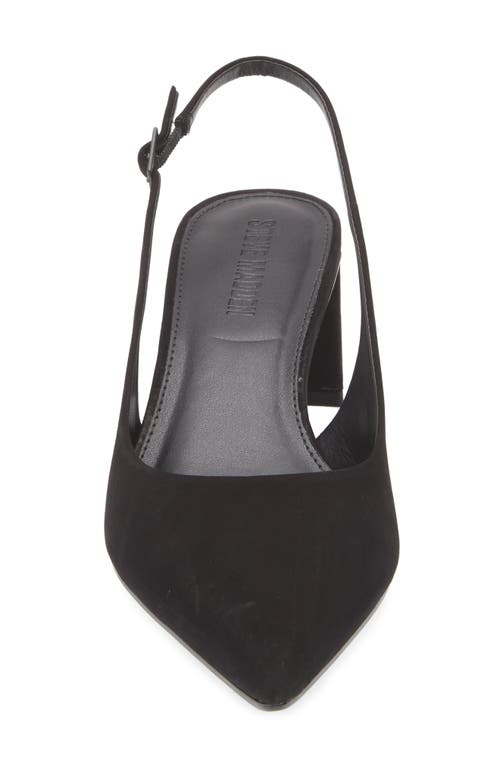 Steve Madden Robyn Pointed Toe Slingback Pump In Black Nubuck