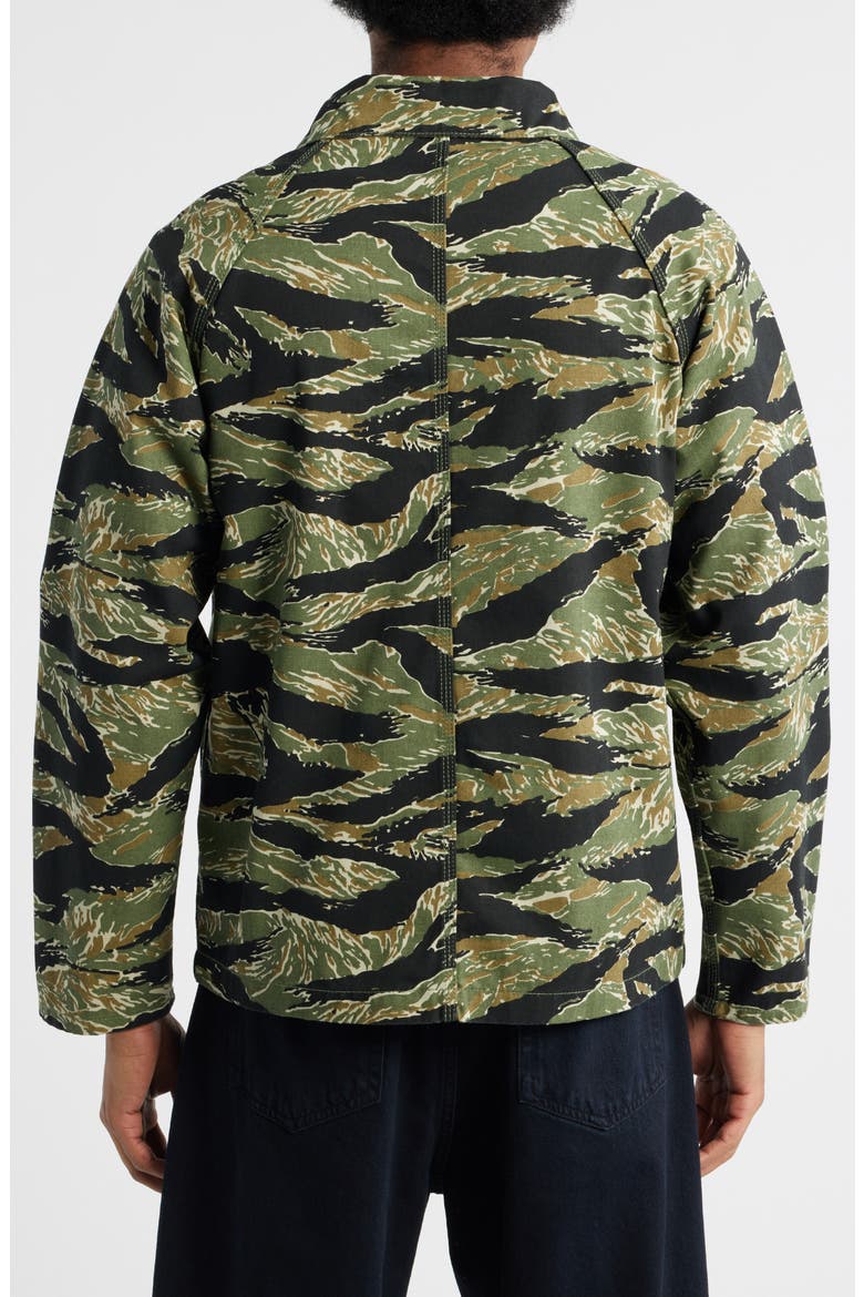 Coverall 2.0 Tiger Stripe Organic Cotton Twill Chore Coat, Alternate, color, TIGERSTRIPE