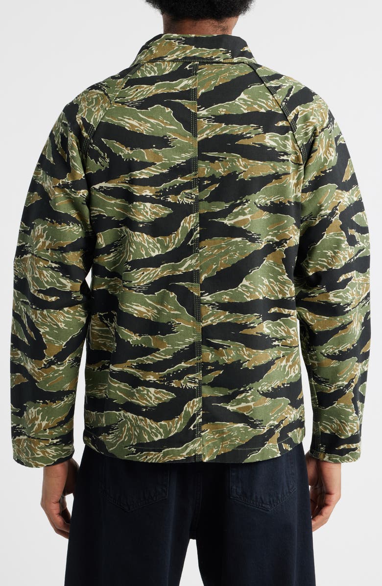 Service Works Coverall 2.0 Tiger Stripe Organic Cotton Twill Chore Coat, Alternate, color, Tigerstripe