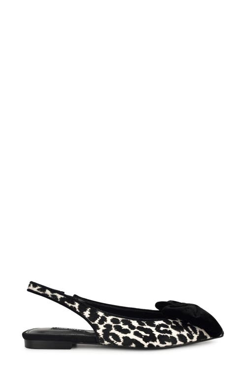 Nine West Junnie Genuine Calf Hair Pointed Toe Flat In Black