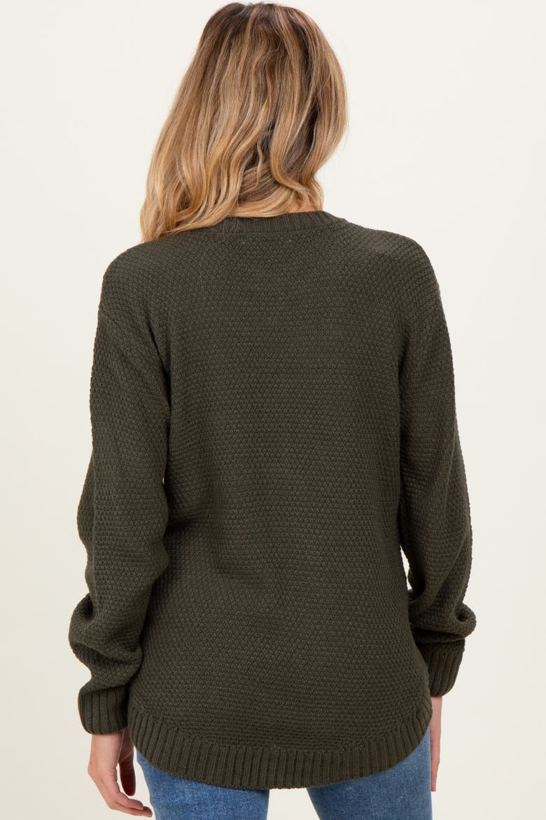 Knit Pullover Sweater, Alternate, color, Olive Green