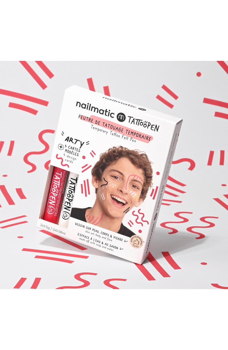 nailmatic Tattoo Pen Set For Kids, Alternate, color, Arty