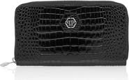 PHILIPP PLEIN Rounded Zip Wallet Cocco Shiny Women