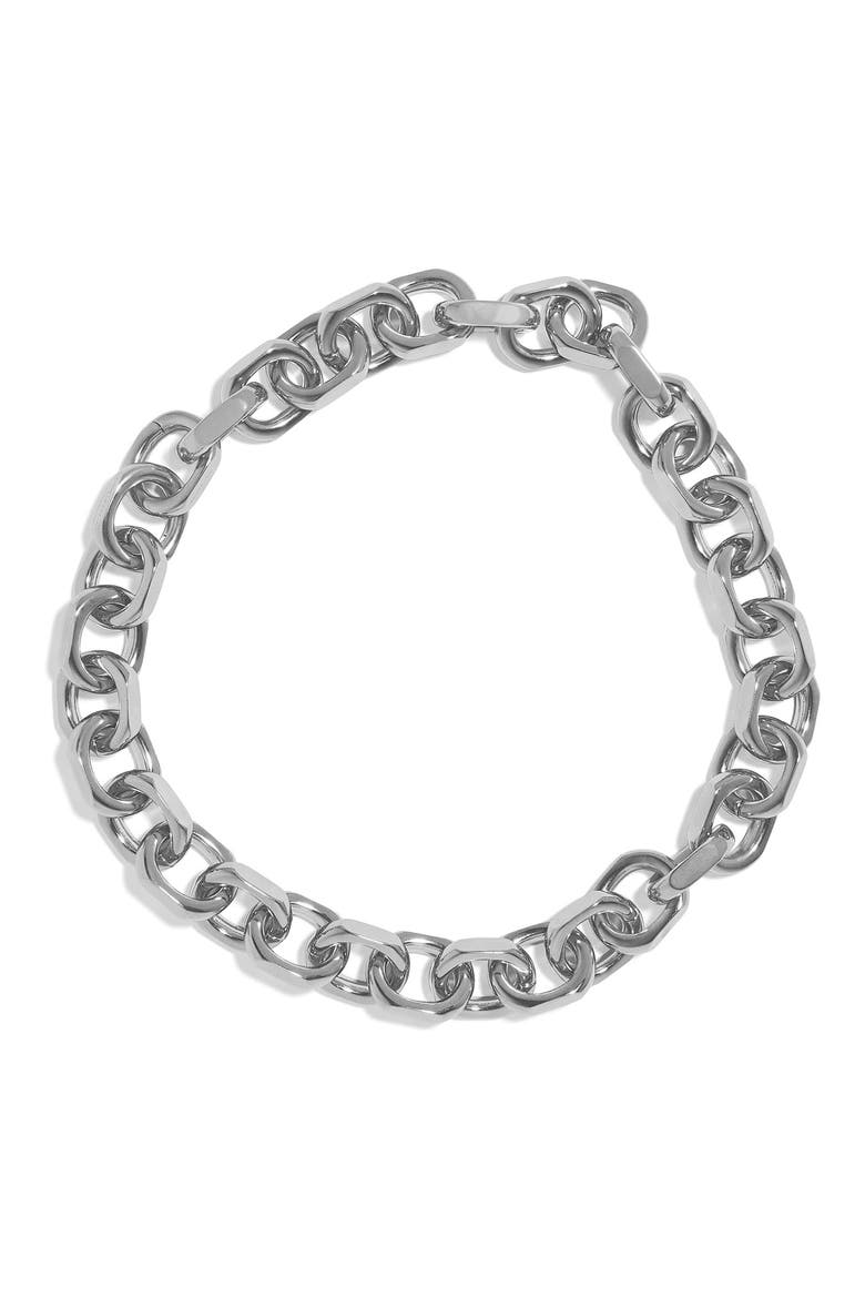 City Link Necklace, Main, color, SILVER