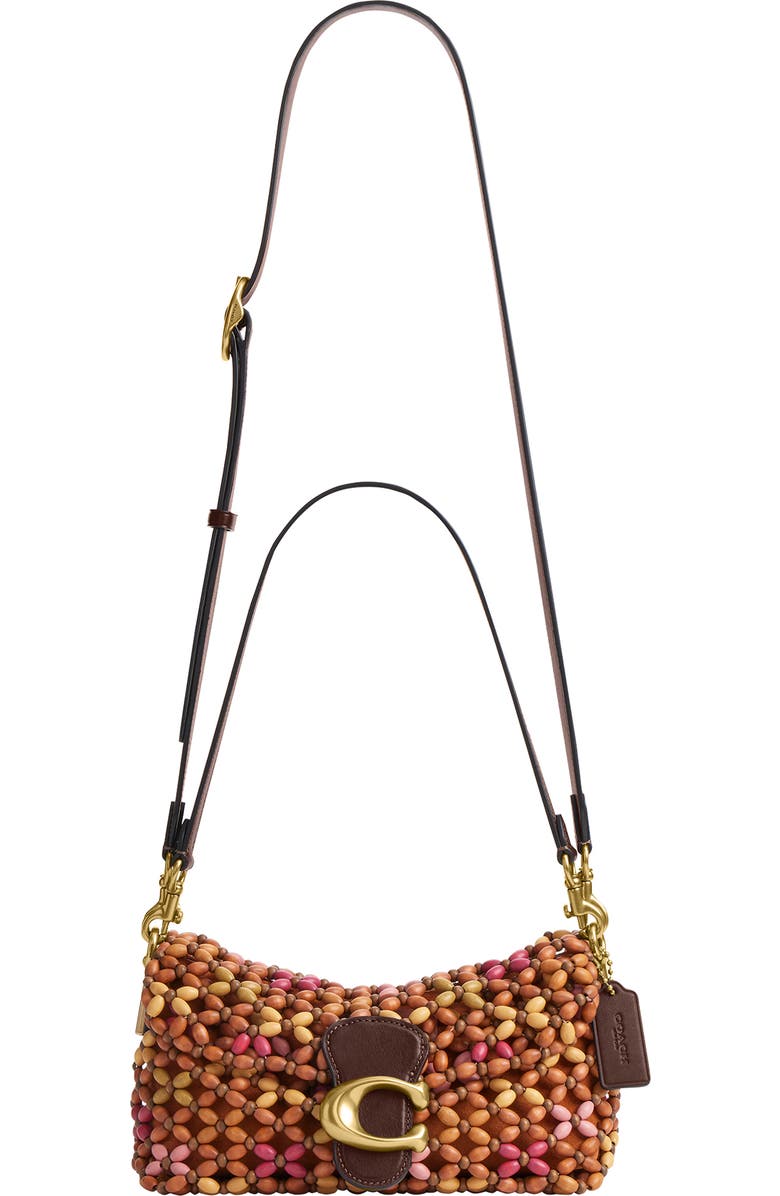 COACH Tabby 26 Wooden Bead Shoulder Bag, Alternate, color, Maple Multi