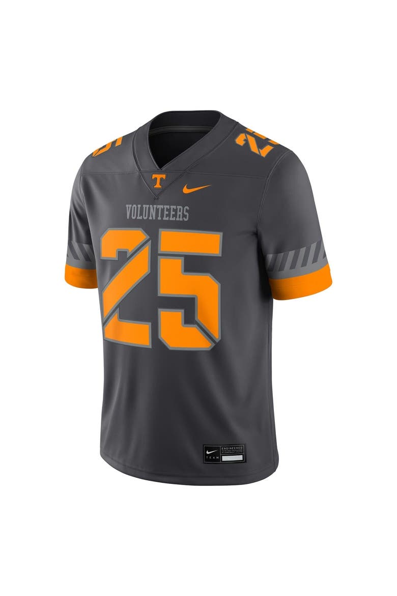 Men's Nike #25 Anthracite Tennessee Volunteers Game Jersey, Alternate, color, Anthracite
