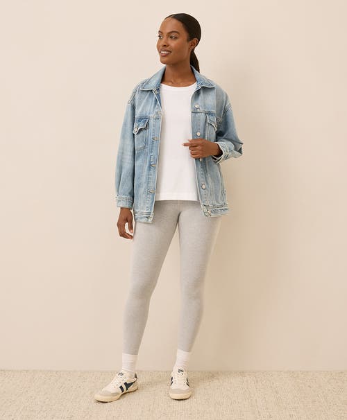 Pact Luxe Stretch Jersey Swing Long Sleeve Tee In White