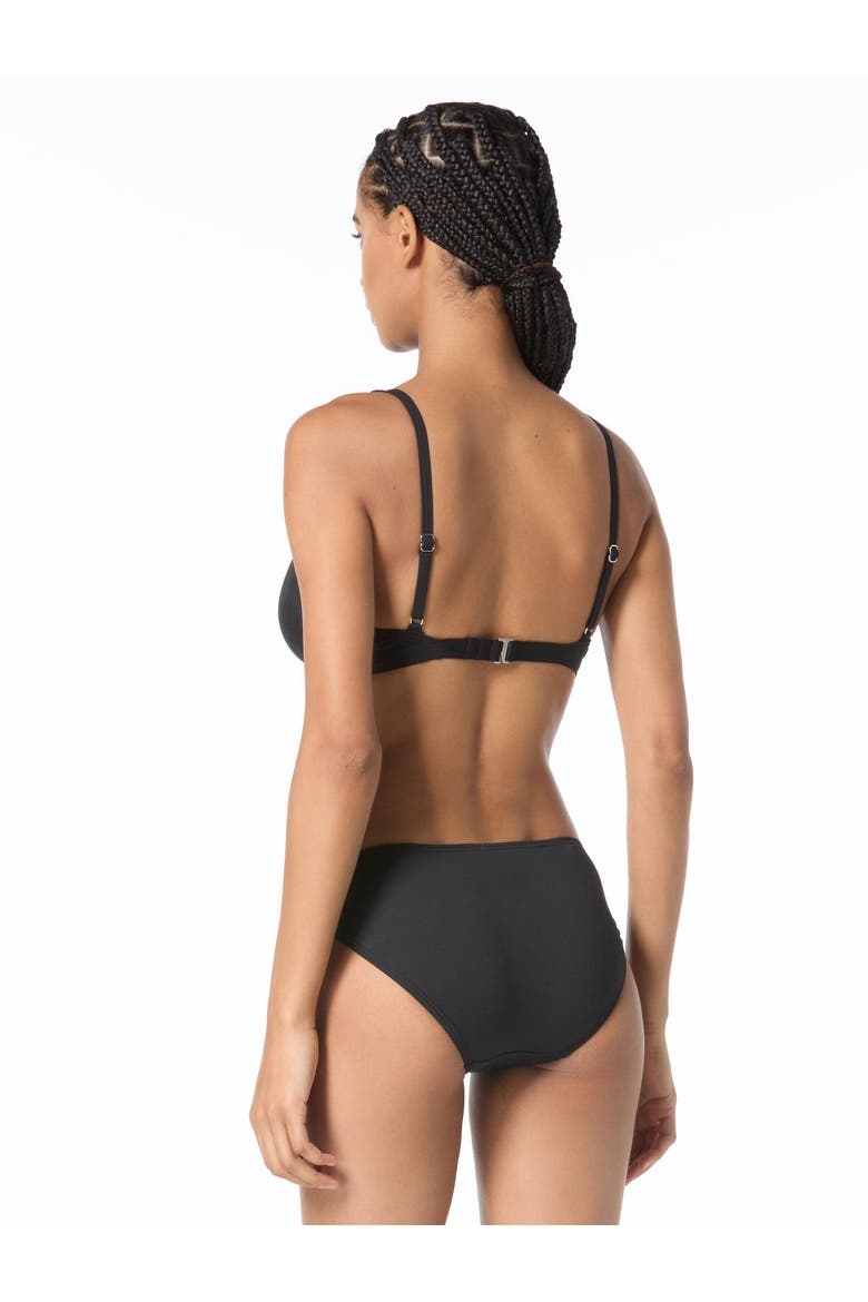 Bubble Logo Bra Swim Top, Alternate, color, Black