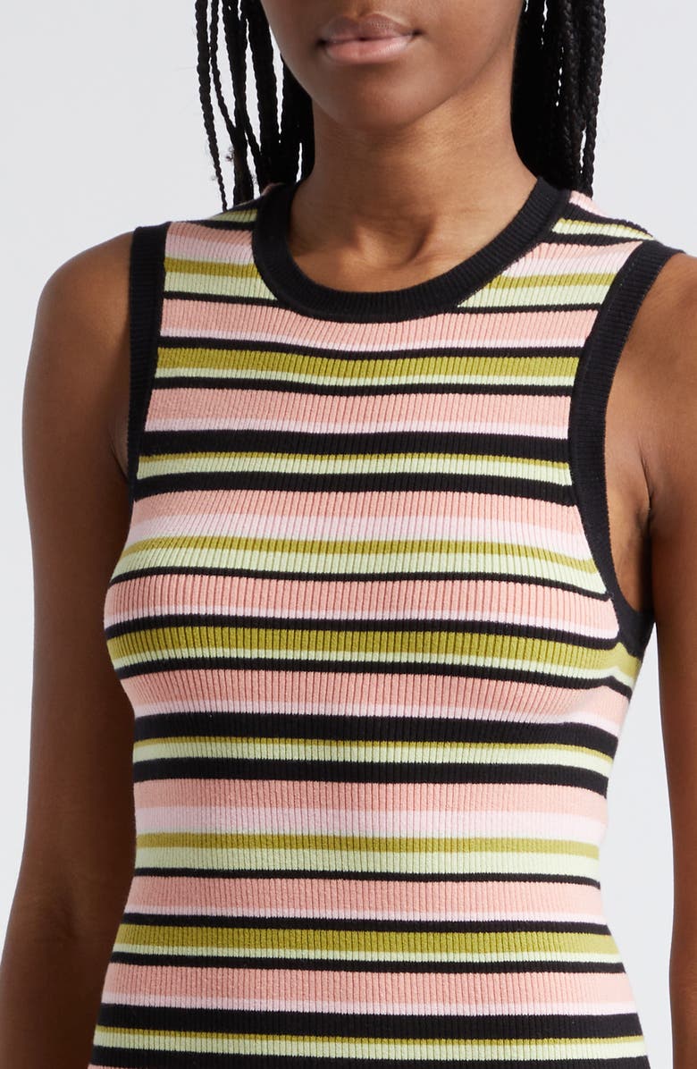 ATM Anthony Thomas Melillo Stripe Rib Tank Dress, Alternate, color,