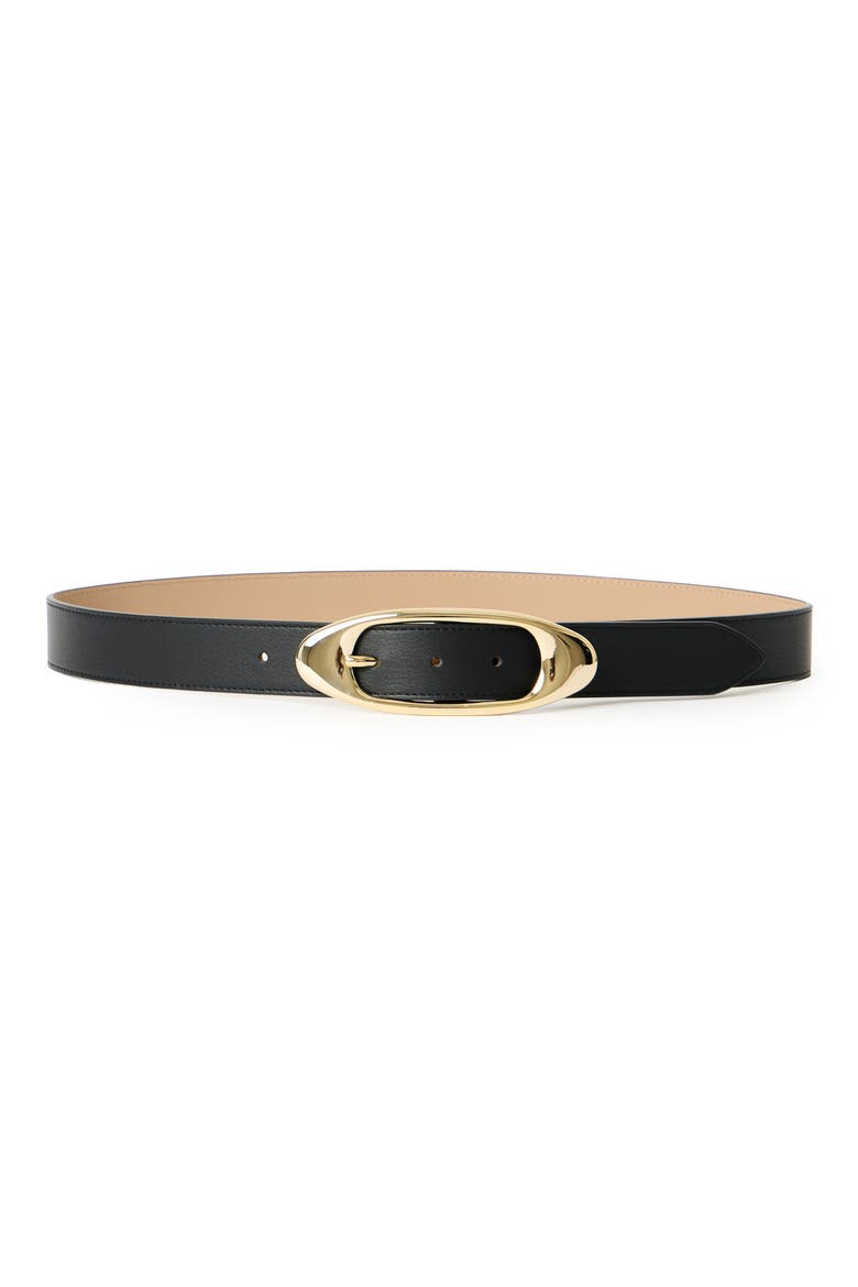Candice Leather Belt, Main, color, BLACK GOLD